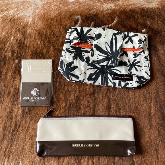 Merle Norman Cosmetic Pouch with Mirror Set - Picture 1 of 5